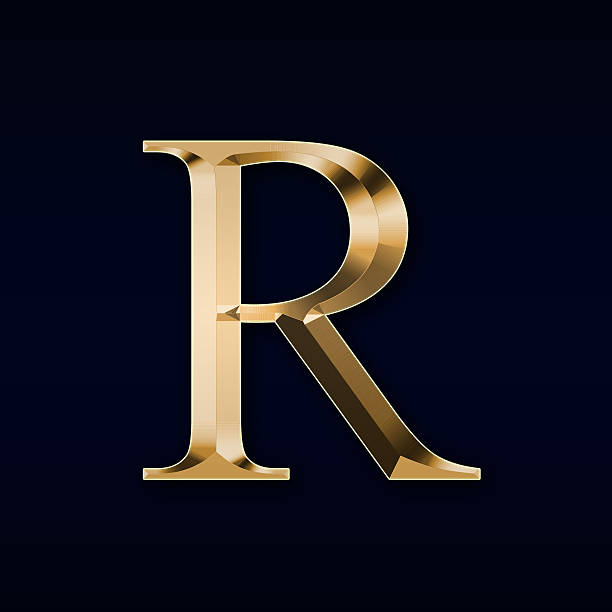 Gold letter "R" on a red background